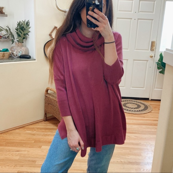 Eileen Fisher Merino Wool Cowl Neck Sweater - Picture 2 of 5